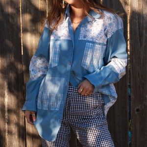 Vintage patchwork button down